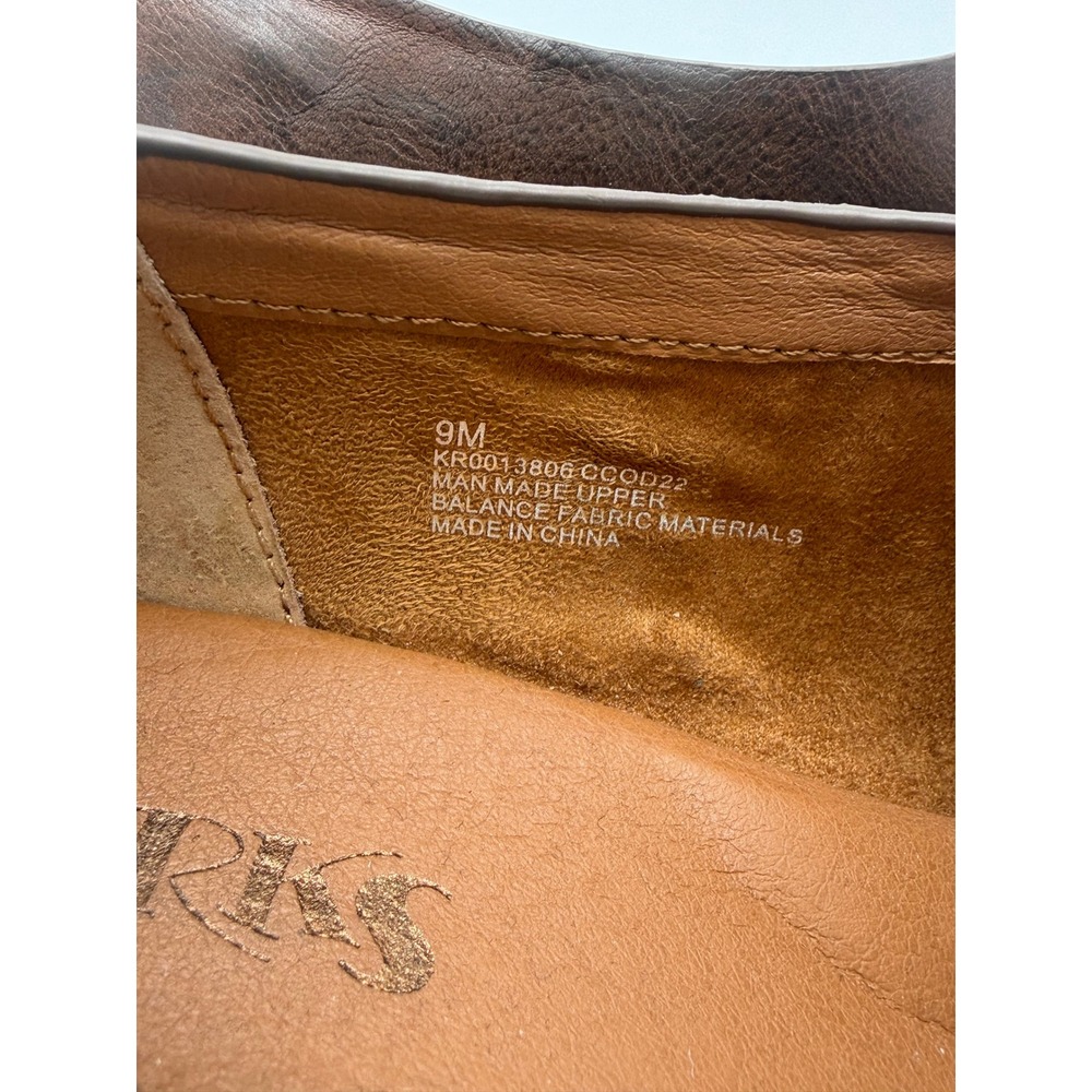 Korks Clog Arielle Platform Clog Women 9M Brown Studded Wood Block Heel Cutout - Picture 10 of 11